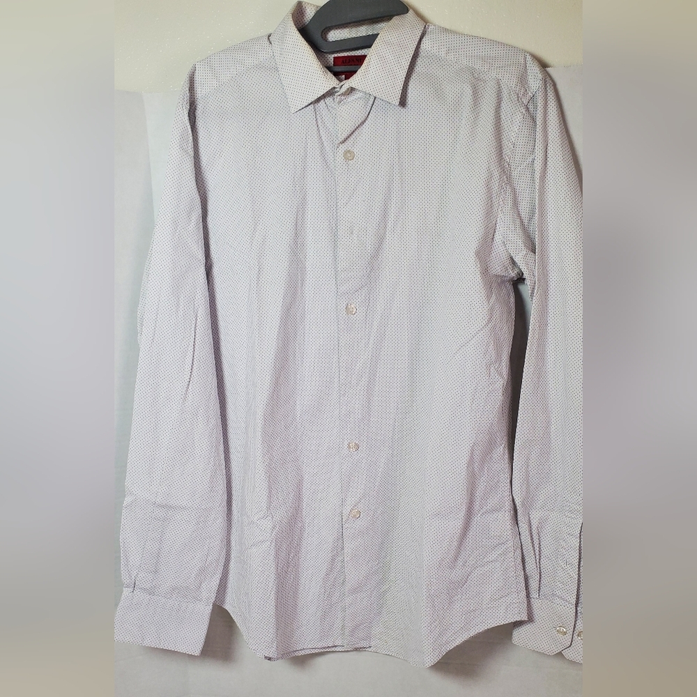 Alfani Subtle Patterned White Dress Shirt